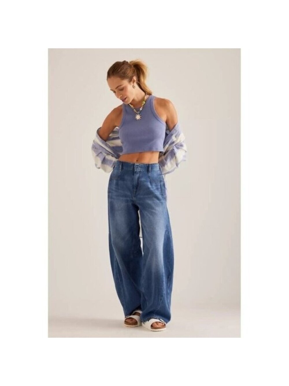 NWT Size 30P- Pilcro 100% Cotton High Rise Barrel Jeans (NWT US$ 148)